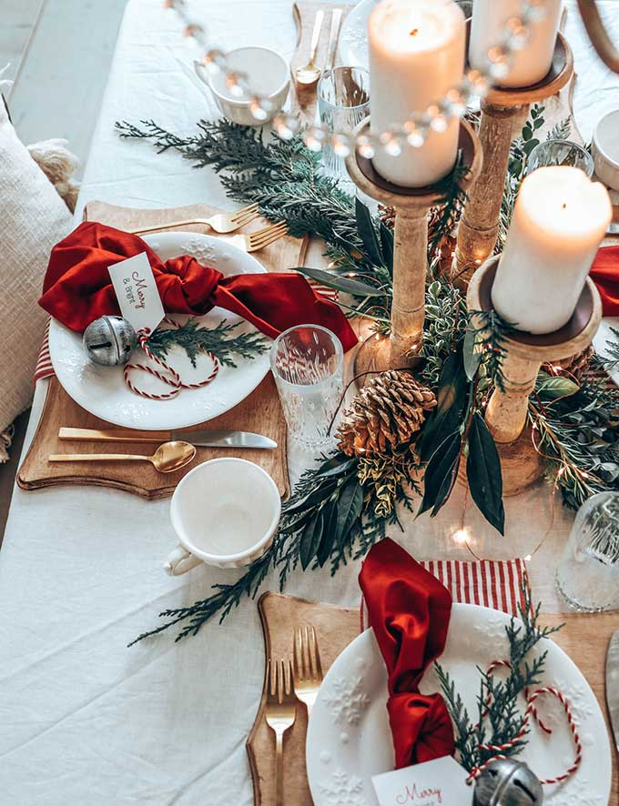 christmas table-setting